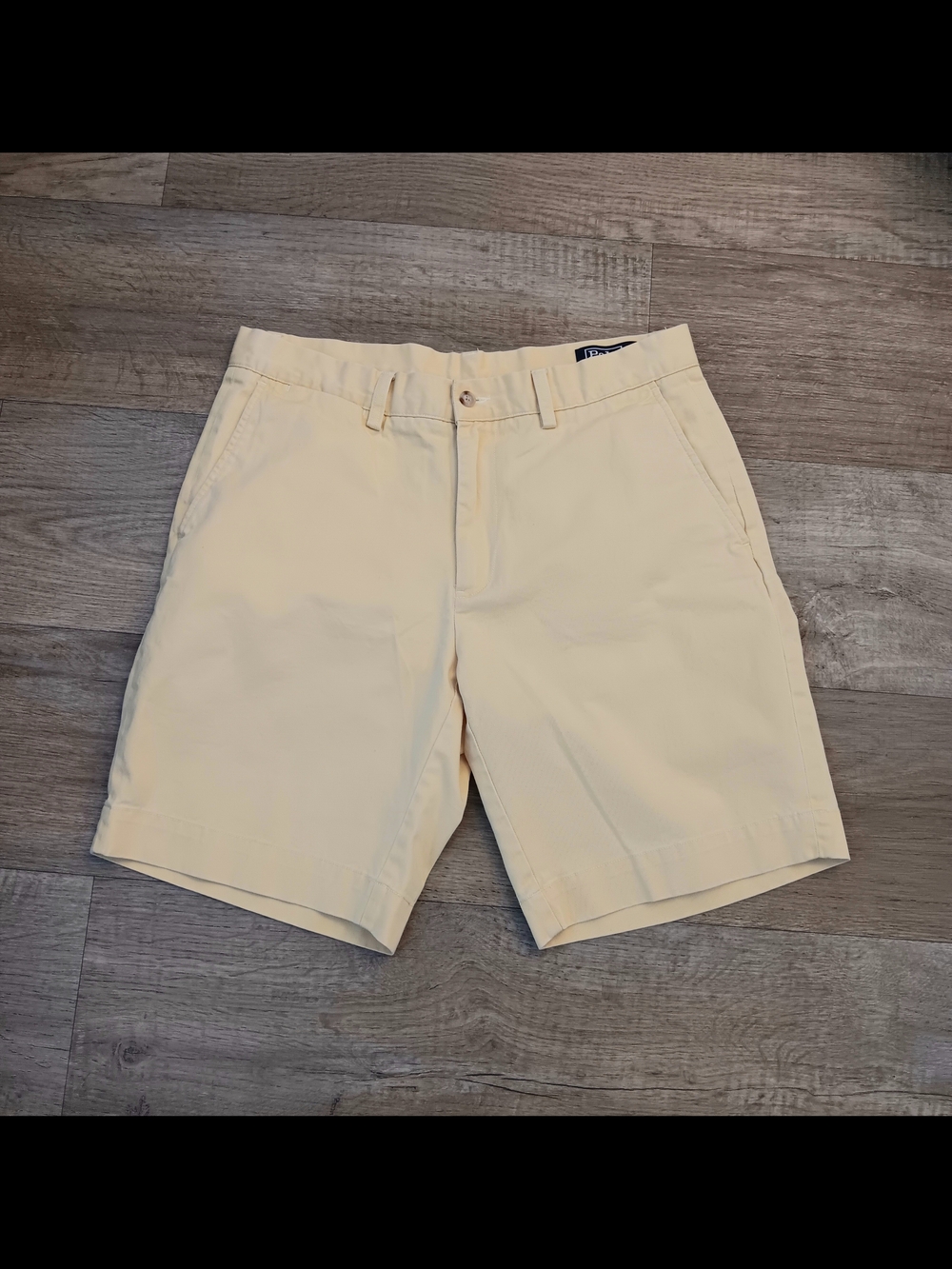 Vintage Polo Ralph Lauren Pale Yellow Flat-Front Shorts Men's Size 32